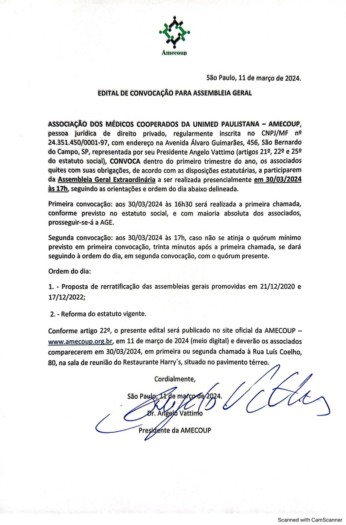 Assembléia Geral Extraordinária